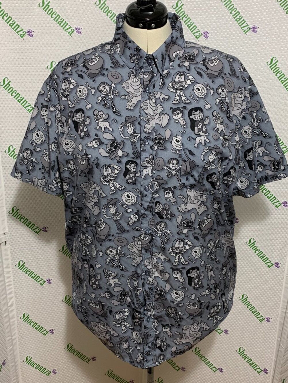 RSVLTS Shirt Disney 100 Pie Eyed Party Lilo Stitch Toy Story Monster Inc Men 4XL